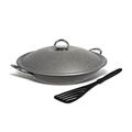 Bialetti y0 C5wk0360 Trudi R Wok + Deckel + Pfannenwender Aluminium Grau 78 x 41,5 x 22,5 cm