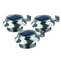 EASYmaxx 03612 Solar-Dachrinnenleuchten | Edelstahl | 3er-Set | Außenbeleuchtung | Kabellos | Beleuchtung