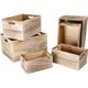 Small Foot 10048 Holzkiste 6er Set, Holz, Natur, 40 x 30 x 22 cm