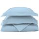Superior - 3-teiliges Bettbezugsset, 229 x 234 cm, Fadenzahl 800, 100% Baumwolle, einheitlich hellblau