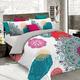Italian Bed Linen Bettwäsche mit Digitaldruck, Gesamtabdeckung auf Bettbezug und Kissenbezüge, Doppelgröße, 100% Baumwolle 250x200x1 cm Multicolore (Kio619)