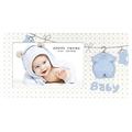 Unbekannt ZEP gu3046 Collection Baby Milena Bilderrahmen Holz weiß/blau 10 x 15 cm