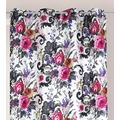 Linder 0669/60/49876/377FR/150 x 260 Fantaisie Vorhang Kunstdruck Blume Polyester Mehrfarbig 150 x 260 cm