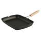 Home ILAG Grillpfanne mit Griff, antihaftbeschichtet, 36 x 26 cm, Holz, Schwarz