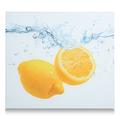 Zeller Herdblende-/Abdeckplatte Lemon Splash, Glas, 56x50x2 cm