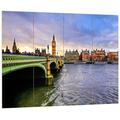 Pixxprint Big Ben in London, MDF-Holzbild im Bretterlook Format: 80x60cm, Wanddekoration