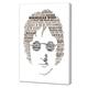 YouFrame Wandbild/ Kunstdruck auf Leinwand, Aluminiumrahmen, schönes und einzigartiges Design, Umriss von John Lennon, bestehend aus seinen berühmtesten Songtexten, Schwarz/ Weiß, Aluminium, Coloured, 76.2cm x 50.8cm (30"x20")