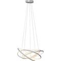 Kare 38880 Hängeleuchte Saturn LED Weiß Big, grosse, moderne Pendelleuchten/Pendellampen, edle Design Hängelampe, extravagante Deckenlampe, höhenverstellbar, Weiß (H/B/T) 120x75x75cm