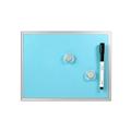 first4magnets™ Kleine magnetische Whiteboard c/w 2 Magnete & Marker-blau (216 x 280mm), Metall, Silver, 40 x 20 x 5 cm