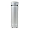 MELIANDA MA-1400 Thermosflasche 430 ml - doppelwandig Vakuum isolierte, aus Edelstahl - Thermosflasche flexibel für heiß und kalt mit Edelstahl Teesieb, Silber