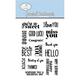 Elizabeth Craft Designs Allgemeine Sentiments Clear Stamp Set, Kunststoff, Transparent