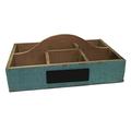 Pide X esa Boca Zentrale fordert X Dieser Mund ld-125159-b – Box aus Holz, 6 Löcher, mit Henkel, Holz, Blau, 19 x 27 x 6 cm