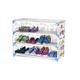 Bonita SR06-40BL Classy 3 Tier shoe rack mit cover, Powder Coated Steel, PP Plastic corner, rich plum bloom, 73 x 30 x 54 cm