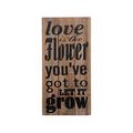 Pide X esa Boca Fordert X Dieser Mund hf830 Deko Schild Tabelle Love Flower Holz Natur 30 x 60 Braun