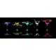 Pro-Art-Bilderpalette gla1407o Cocktail On Black V Glas-Art, bunt, 50 x 125 x 1,4 cm