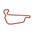 Racetrackart RTA-10004-RD-23 Rennstreckenkontur Adams Motorsports Park Standard Course, Holz, rot, 23 x 23 x 0,9 cm