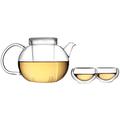 Tea Soul GLASTEESATZ MIT TEEKANNE UND 6 GLASSBECHER, Glas, Transparent, 20.7 x 15.5 x 12.5 cm