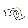 Racetrackart RTA-10571-BK-92 Rennstreckenkontur des Shannonville Motorsport Park, Holz, Schwarz, 70 x 92 x 3,5 cm