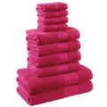 Dreamscene Luxus Handtuch Weich Bale Geschenk-Set, Baumwolle, pink, 10-tlg.