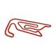 Racetrackart RTA-10361-RD-23 Rennstreckenkontur des Mallorca RennArena Circuit, Holz, rot, 23 x 23 x 0,9 cm