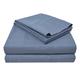 Superior Executive 3000 Series knitterfrei Fensterscheibe-Bettlaken-Set, Mikrofaser, Navy blau, Queen