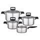 GSW 924191 Easy Fit Topf-Set 4-teilig, Edelstahl, Silber, 38 x 25,5 x 15,5 cm, 7 Einheiten