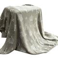 Löscher-Tirol 005472 800 DE GL Flanell Decke, Stoff, Taupe, 245 x 140 x 1 cm