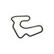 Racetrackart RTA-10386-BK-92 Rennstreckenkontur des Mid America Motorplex Short Course, Holz, schwarz, 70 x 92 x 3,5 cm