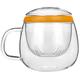 Tea Soul B6021831 Glasbecher mit orangem Filter 5ml, Glas, Orange, 13, x 12, x 18, cm