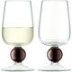 LSA International ORO Weiß Wein Glas, Kupfer/transparent, 300 ml, 2 Stück