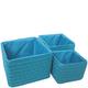 Laroom 13408 – Set 3 Körbe, Blau