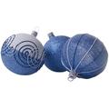 Glassor 5018 Christmas Ball - Set of 6pcs, Blue and White, 3 Different Types, Glas, 8 x 8 x 8 cm