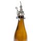 Schnabel-Zinn Bierflaschen Zinndeckel mit Zinnminiatur Geige Flaschenverschluß, Zinn, Silber, 5,6 x 3,2 x 8,6 cm