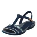 Clarks Damen Tealite Grace T-Spange Sandalen, Blau, 42 EU