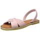 Titi Couture Damen Classic Flache Plateau-Sandalen, Pink Silber Pink, 41 EU