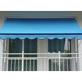 Angerer Klemmmarkise - Markise für Sonnenschutz - Montage ohne Bohren und Dübeln - ideale Balkonmarkise für Mietwohnungen (200 cm, Blau)