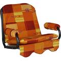Angerer Hollywoodschaukel Auflage 1-Sitzer - passend für viele 1-Sitzer Hollywoodschaukeln - Schaukelauflage Made in Germany (Orange-Gelb Gemustert)