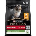 Pro Plan PURINA PRO PLAN Medium Puppy Healthy Start, Welpenfutter trocken, reich an Huhn, 1er Pack (1 x 12 kg)