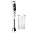 Braun Stabmixer MQ 3100 Smoothie+ – MultiQuick 3 Pürierstab mit Edelstahl Mixfuß, 750 Watt, inkl 600 ml Mixbecher, weiß/grau