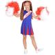 WIDMANN 03076 COSTUME CHEERLEADER BLU/ROSSA 4/5 128CM #0307