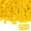 Simba 104118917 - Blox, 500 gelbe Bausteine für Kinder ab 3 Jahren, 8er Steine, im Karton, vollkompatibel mit vielen anderen Herstellern