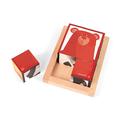 Janod - 6 Forest Blocks in Wooden Box FSC - Wooden Early - Learning Toy - Educational Game - Fine Motor Skills - 12 Months - J08200