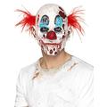 Halloween! Smiffys Zombieclown-Maske, Mehrfarbig, Schaumlatex, komplette Kopfabdeckung, mit Haaren