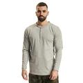 Urban Classics Herren Basic Henley L/S Tee Sweatshirt, Grey, S