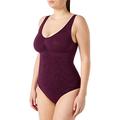 belly cloud Damen Body figurformend mit Paisley Design, Gr. 40/42 (L), Violett (aubergine)