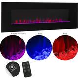 Barton 50 Wall Mount Electric Fireplace Changeable Flame Glass + Remote Control 750W/1500W