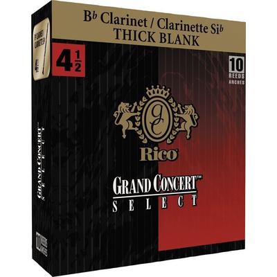 Rico Grand Concert Select Thick Blank Bb Clarinet Reeds 4.5 10-pack