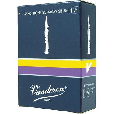 Vandoren Soprano Saxophone Reeds 1.5 10-pack
