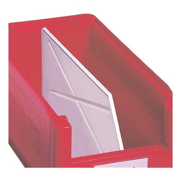 CP Längseinteiler für Sichtlagerkästen Größe 5 weiß, 21x35 cm