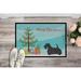 The Holiday Aisle® Scottish Terrier Non-Slip Indoor Door Mat Synthetics in White | Rectangle 2' x 3' | Wayfair THLA3864 39991477